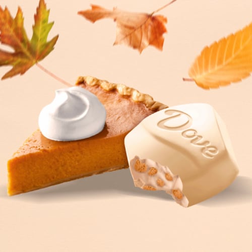 Dove Promises White Chocolate Pumpkin Pie Chocolate Candy Perspective: back