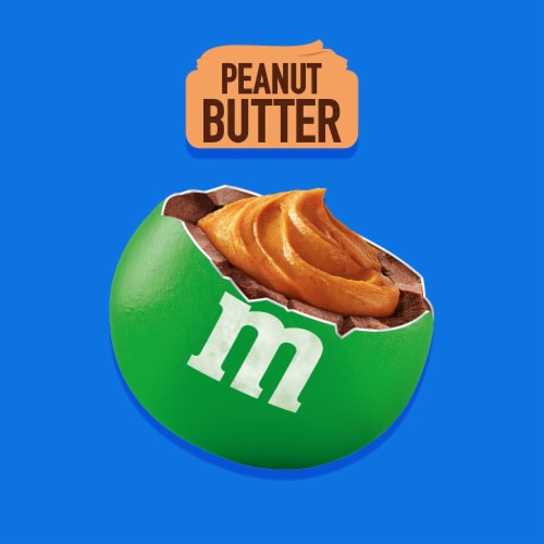 M&M'S Peanut Butter Milk Chocolate Candy Family Size Bag Perspective: back