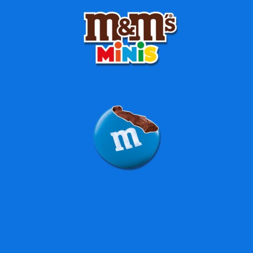 M&M'S Minis Milk Chocolate Summer Candy Family Size Bag Perspective: back