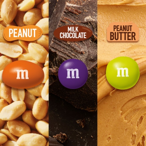 M&M'S Mad Scientist Mix Peanut & Peanut Butter & Milk Chocolate Assorted Halloween Candy Bag Perspective: back