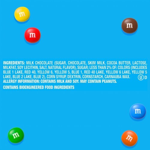 M&M’S Minis Milk Chocolate Candy Resealable Bulk Jar (52 Ounce) Perspective: back