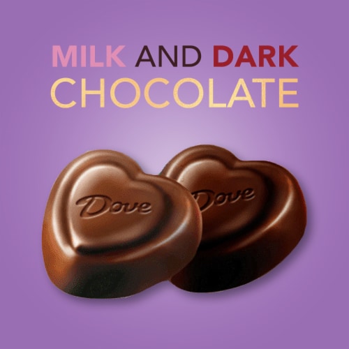 Dove Promises Milk & Dark Chocolate Valentines Day Candy Hearts Bag Perspective: back