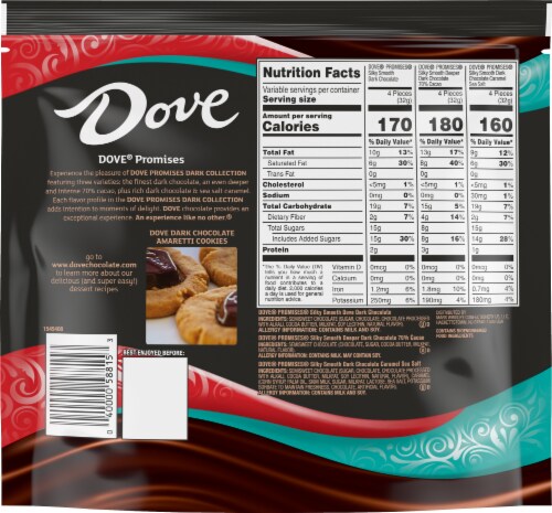 Dove® Dark Collection Dark Chocolate Candy - Assorted Perspective: back