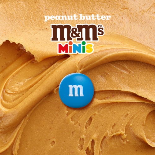 M&M'S Minis Peanut Butter Milk Chocolate Candy Sharing Size Bag Perspective: back
