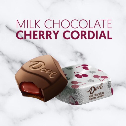 Dove Promises Milk Chocolate Cherry Cordial Christmas Candy Bag Perspective: back