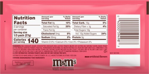 M&M's® Share Size Peanut Butter Chocolate Candy Eggs Perspective: back