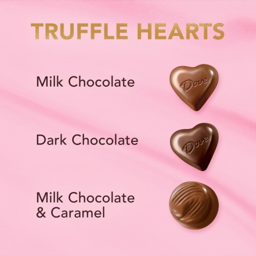 Dove Assorted Valentine's Day Chocolate Truffle Candy Heart Tin Perspective: back