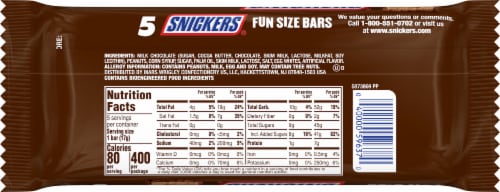 Snickers Fun Size Chocolate Candy Bars Pack Perspective: back