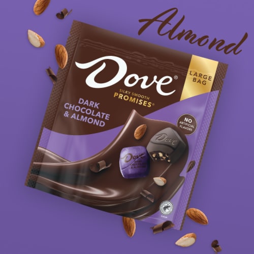 Dove Promises Dark Chocolate Almond Candy Bag Perspective: back
