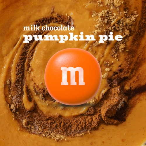 M&M'S Pumpkin Pie Milk Chocolate Candy Bag Perspective: back