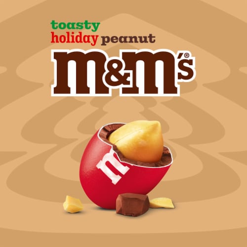 M&M'S Toasty Holiday Peanut Chocolate Christmas Candy Bag Perspective: back
