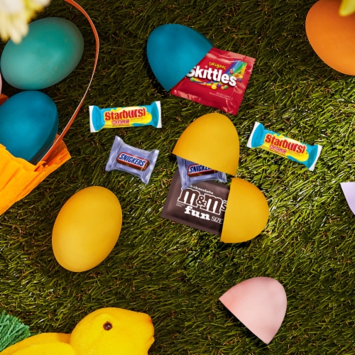 M&M'S Skittles Snickers & Starburst Easter Variety Pack Candy Bag Perspective: back