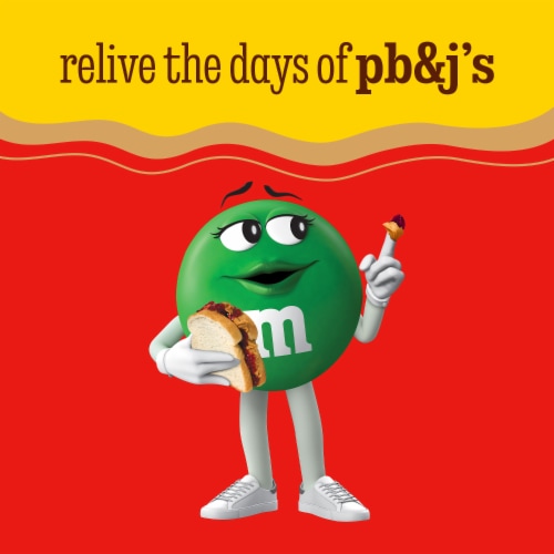 M&M’S Peanut Butter & Jelly Candy Bag Share Size Pack Perspective: back