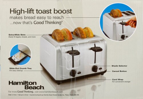 Hamilton Beach Brushed Stainless Steel Toaster Perspective: back