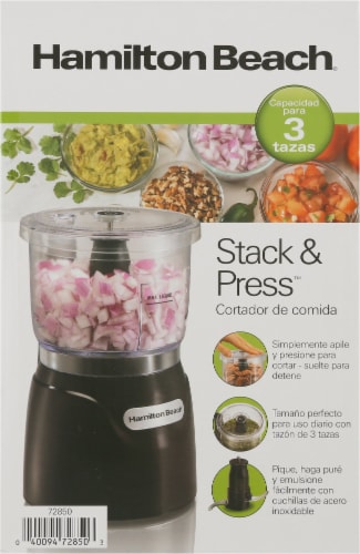 Hamilton Beach Stack & Press 3-Cup Food Chopper - Black