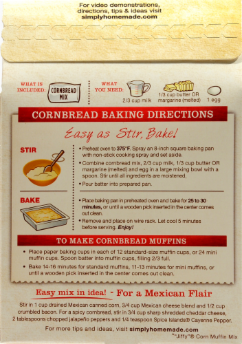 Fleischmann's Simply Homemade Cornbread Baking Mix Perspective: back