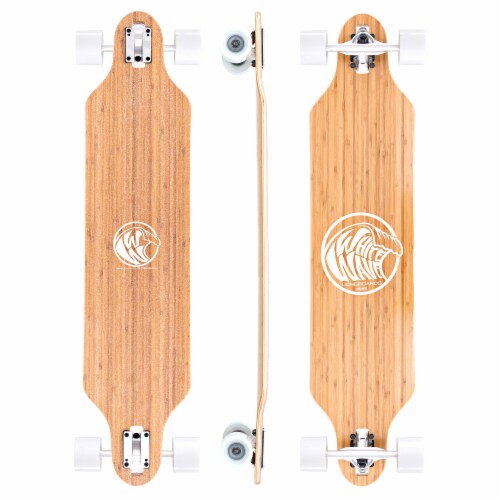 White Wave Longboards Bamboo Drop Deck 41 Freestyle Skateboard, Cruiser, 1 Piece - King Soopers