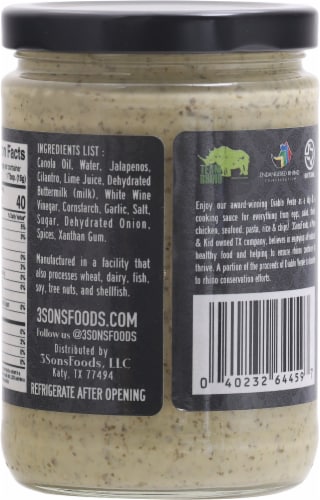 Diablo Verde Cilantro Sauce Medium Perspective: back