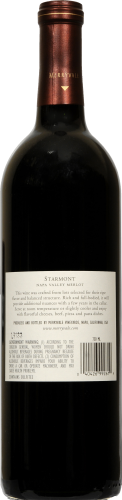 Merryvale Starmont Merlot Perspective: back