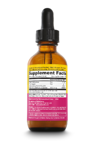 Nature's Life® B12 Methlycobalamin Wildberry Drops Perspective: back