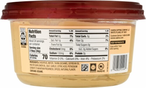 Sabra Classic Hummus Perspective: back