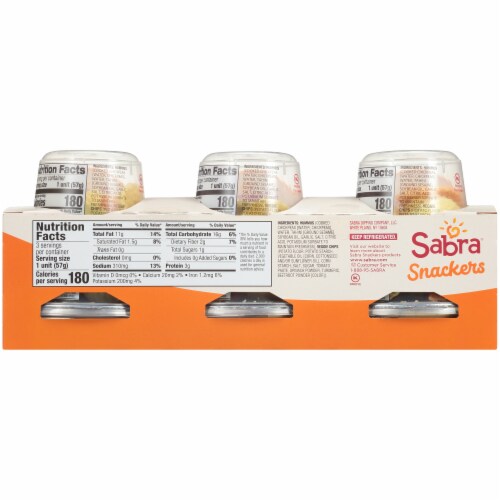 Sabra Snackers Classic Hummus & Veggie Chips 3 Count Perspective: back
