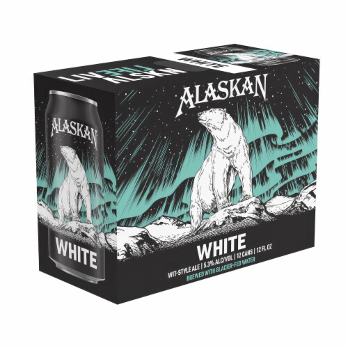Alaskan Brewing Co. White Wit-Style Ale Craft Beer Perspective: back
