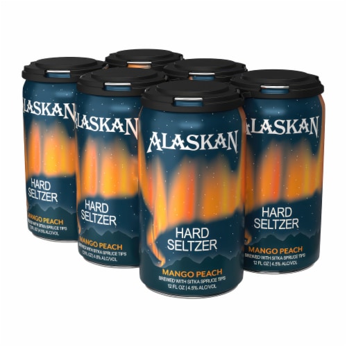 Alaskan Brewing Co. Mango Peach Hard Seltzer Perspective: back