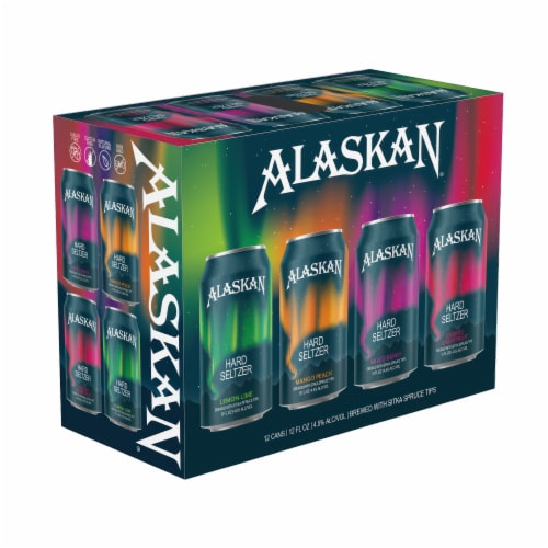 Alaskan Hard Seltzer Four Flavor Craft Beer Mixed Pack Perspective: back