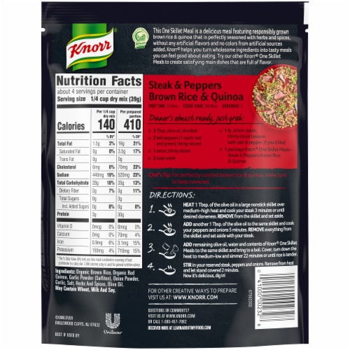 Knorr® One Skillet Meals Steak & Peppers Brown Rice & Quinoa Meal