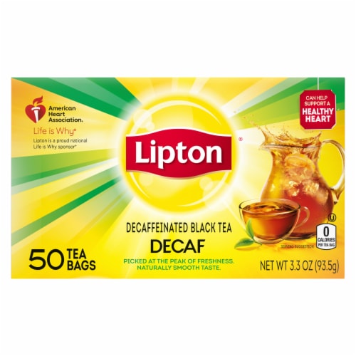 Lipton Decaffeinated Black Tea Bags Perspective: back