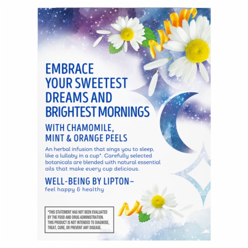Lipton® Chamomile Mint Orange Bedtime Bliss Tea Bags 15 Count Perspective: back