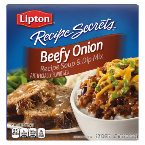Lipton Recipe Secrets Beefy Onion Soup and Dip Mix Perspective: back