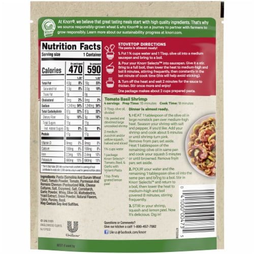 Knorr® Selects Tomato Basil & Garlic with Volanti Pasta Perspective: back