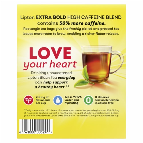 Lipton® Extra Bold Premium Black Tea Bags Perspective: back
