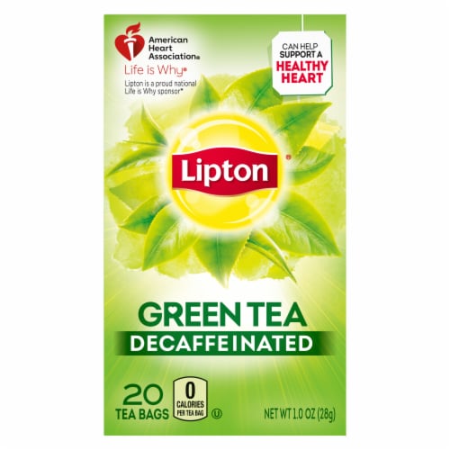 Lipton Decaffeinated Green Tea Tea Bags Perspective: back