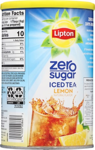 Lipton Lemon Zero Sugar Ice Tea Mix Perspective: back