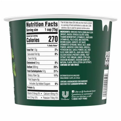 Knorr® Teriyaki Noodles Pasta Cup Perspective: back
