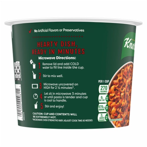 Knorr® Italian Bolognese Pasta Cup Perspective: back