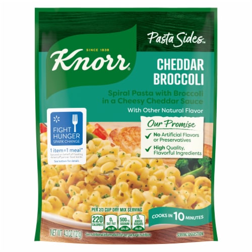 Knorr Cheddar Broccoli Fusilli Pasta Sides Perspective: back