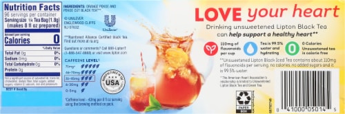 Lipton® Family Size Iced Black Tea Bags Perspective: back