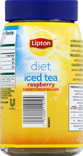 Lipton Raspberry Diet Iced Tea Mix Perspective: back