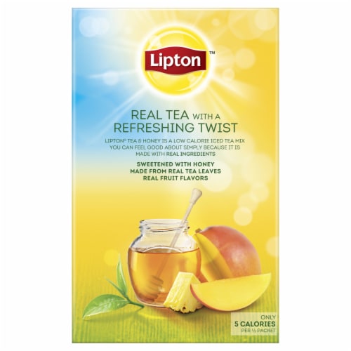 Lipton™ Mango Pineapple Iced Green Tea Mix Packets Perspective: back
