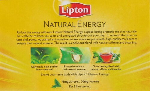 Lipton Natural Energy Premium Black Tea Bags, 40 ct - Kroger