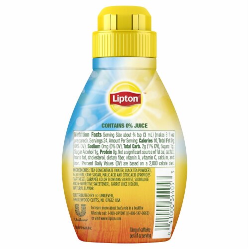 Lipton Black Cherry Dragonfruit Liquid Iced Black Tea Mix Perspective: back