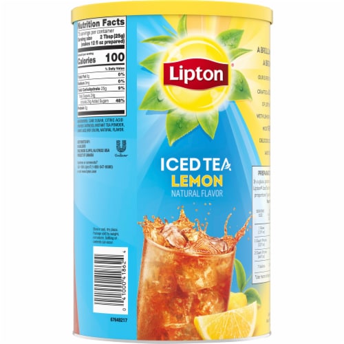 Lipton® Lemon Sweetened Iced Tea Mix Perspective: back