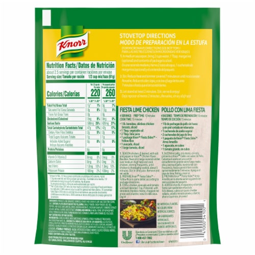 Knorr Fiesta Sides Yellow Rice Perspective: back