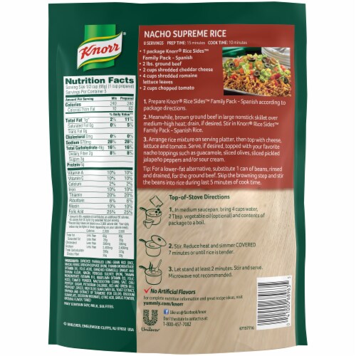 Knorr® Fiesta Sides™ Spanish Rice Family Pack Perspective: back
