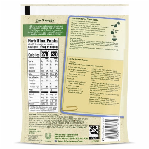 Knorr® Selects Four Cheese Risotto Perspective: back