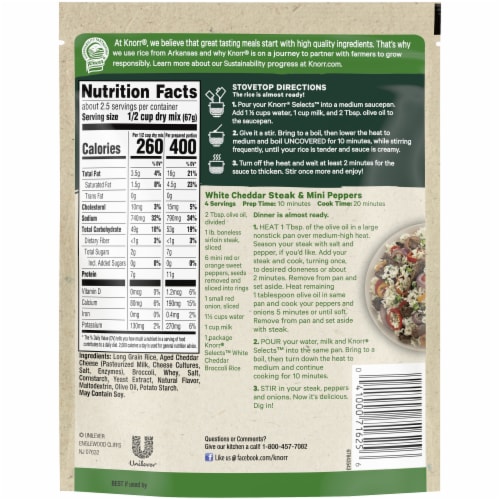 Knorr® Selects White Cheddar Broccoli Rice, 5.9 oz - Kroger